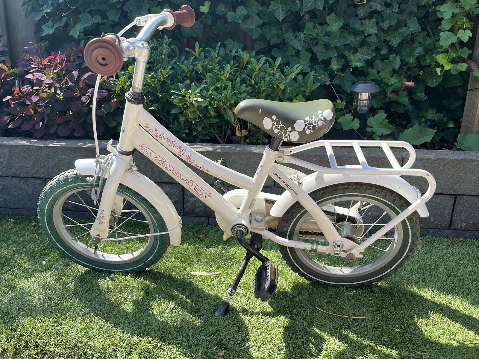 Volare Liberty 14 inch meisjesfiets met zijwieltjes, Ophalen, Terugtraprem, Gebruikt, 14 inch of minder