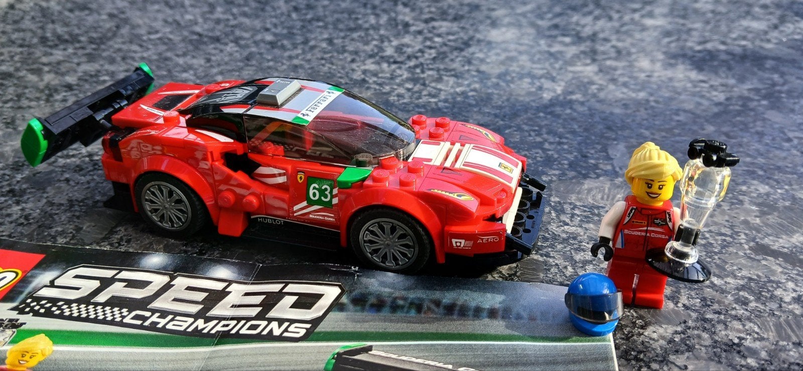 Lego Speed Champions 75886 Ferrari 488 GT3 "once built", Compleet, Lego, Zo goed als nieuw, Complete set