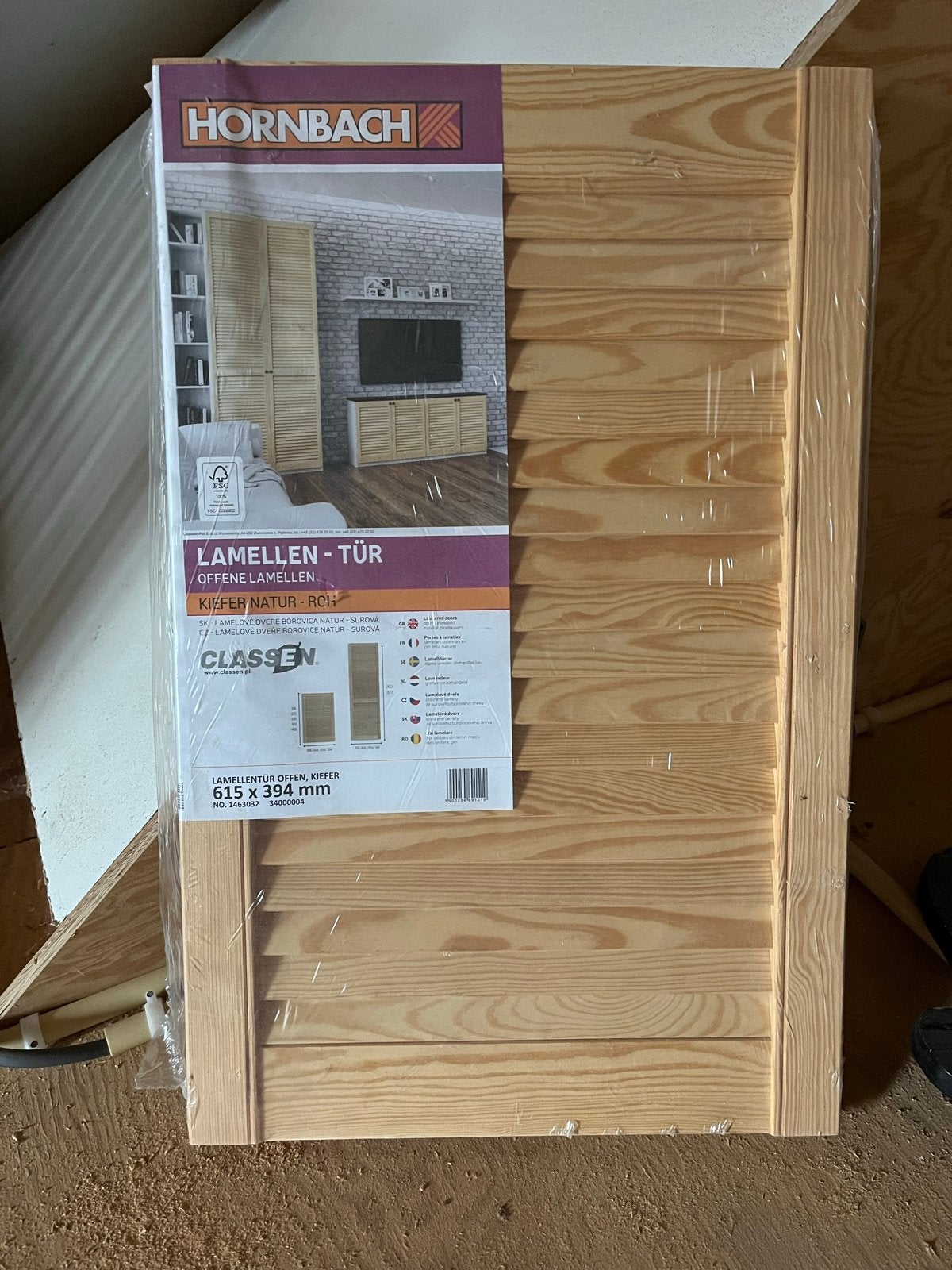 4 stuks HORNBACH Lamellen-deur grenen 61,5 x 39,4 cm, Ophalen, Minder dan 80 cm, Binnendeur, Minder dan 200 cm