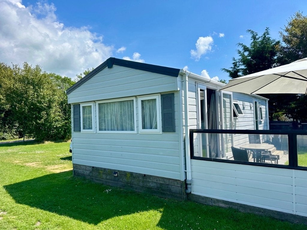Kunsstof Bergjes Chalet dubbelglas, CV, incl transport♦️, Caravans en Kamperen, Tot en met 4