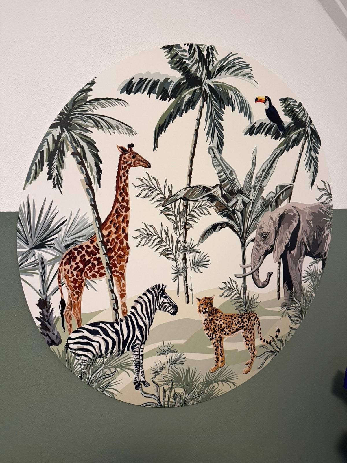 Muurcirkel Jungle, Ophalen, Overige merken, Zo goed als nieuw, Wanddecoratie