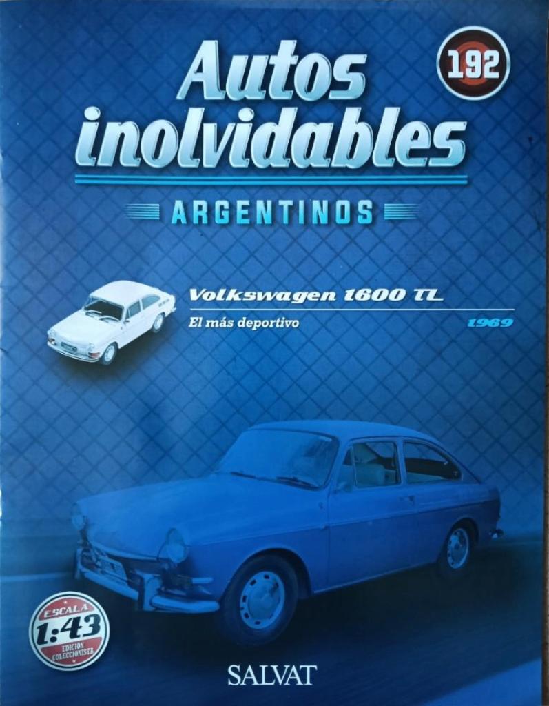 Volkswagen 1600 TL 1969 1/43 serie Autos Argentinos # 192, Verzenden, Nieuw, Auto, Overige merken
