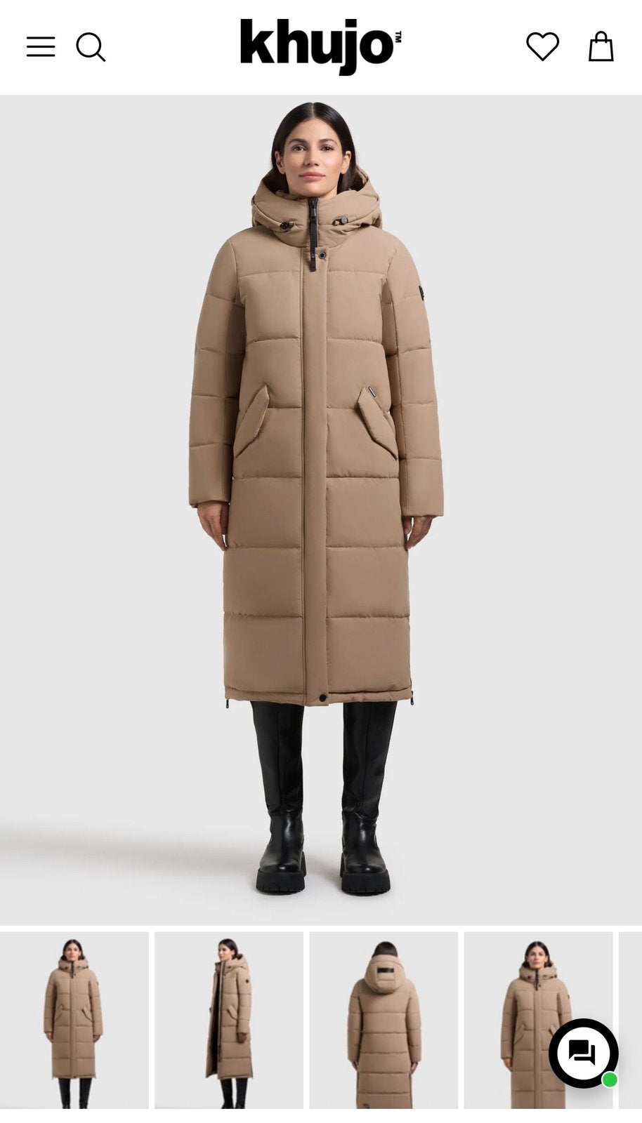 Khujo winterjas Cami Cookie beige M! Als nieuw!, Ophalen of Verzenden, Zo goed als nieuw, Maat 38/40 (M), Beige