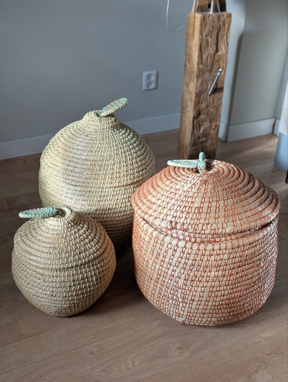 3 rieten opbergmanden van Zara Home - Handvatten defect, Minder dan 50 cm, Gebruikt, Minder dan 50 cm, Ophalen of Verzenden