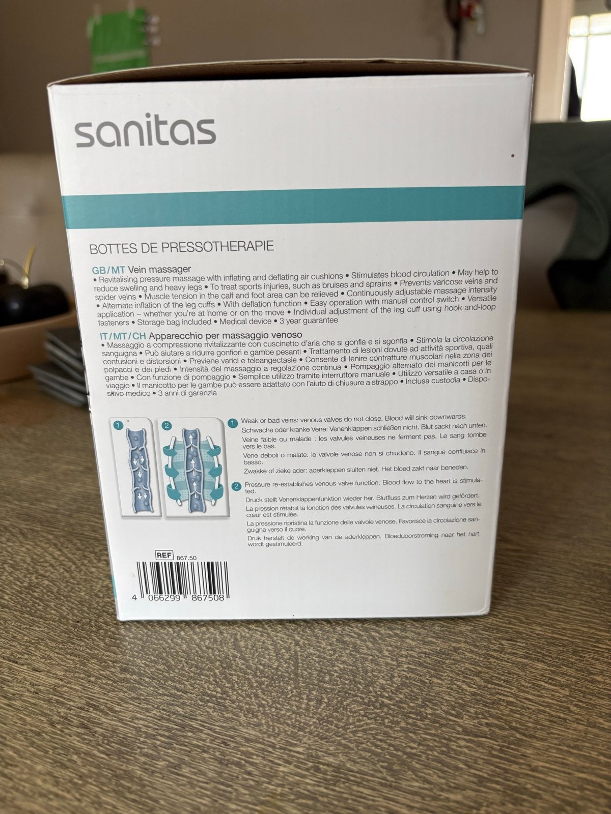 Sanitas SFM 90 Veen Massageapparaat, Witgoed en Apparatuur, Persoonlijke-verzorgingsapparatuur, Ophalen, Zo goed als nieuw, Overige typen
