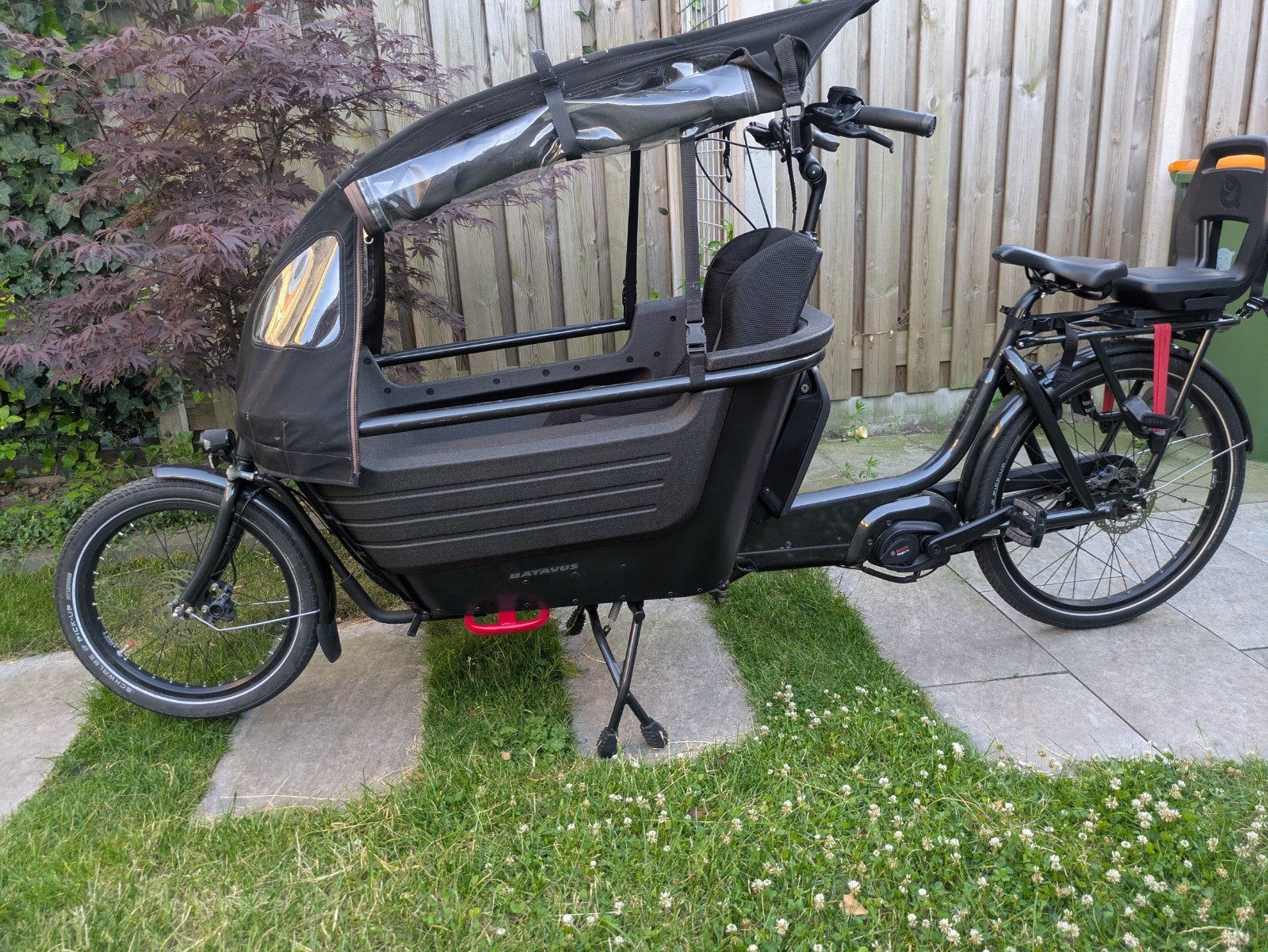 Batavus Fier 2 Elektrische Bakfiets. 500 Wh. Veel extras, Fietsen en Brommers, Huif, 2 kinderen, Schijfrem, Ophalen