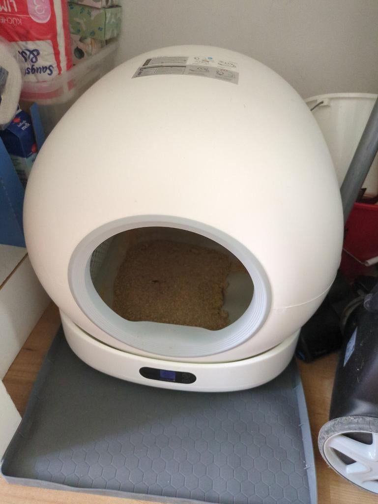 Hombli kattenbak, lekdicht gemaakt, Dieren en Toebehoren, Kattenbakken, Ophalen of Verzenden, Zelfreinigend, Zo goed als nieuw