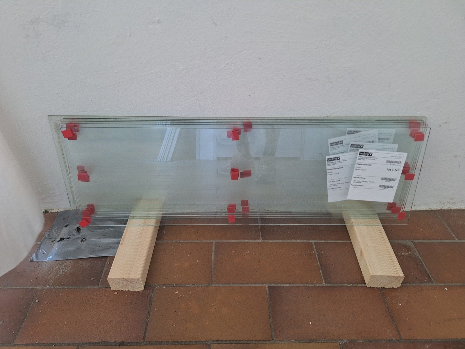 Enkel glas 785x240x4mm - 5 stuks, Doe-het-zelf en Verbouw, Ophalen