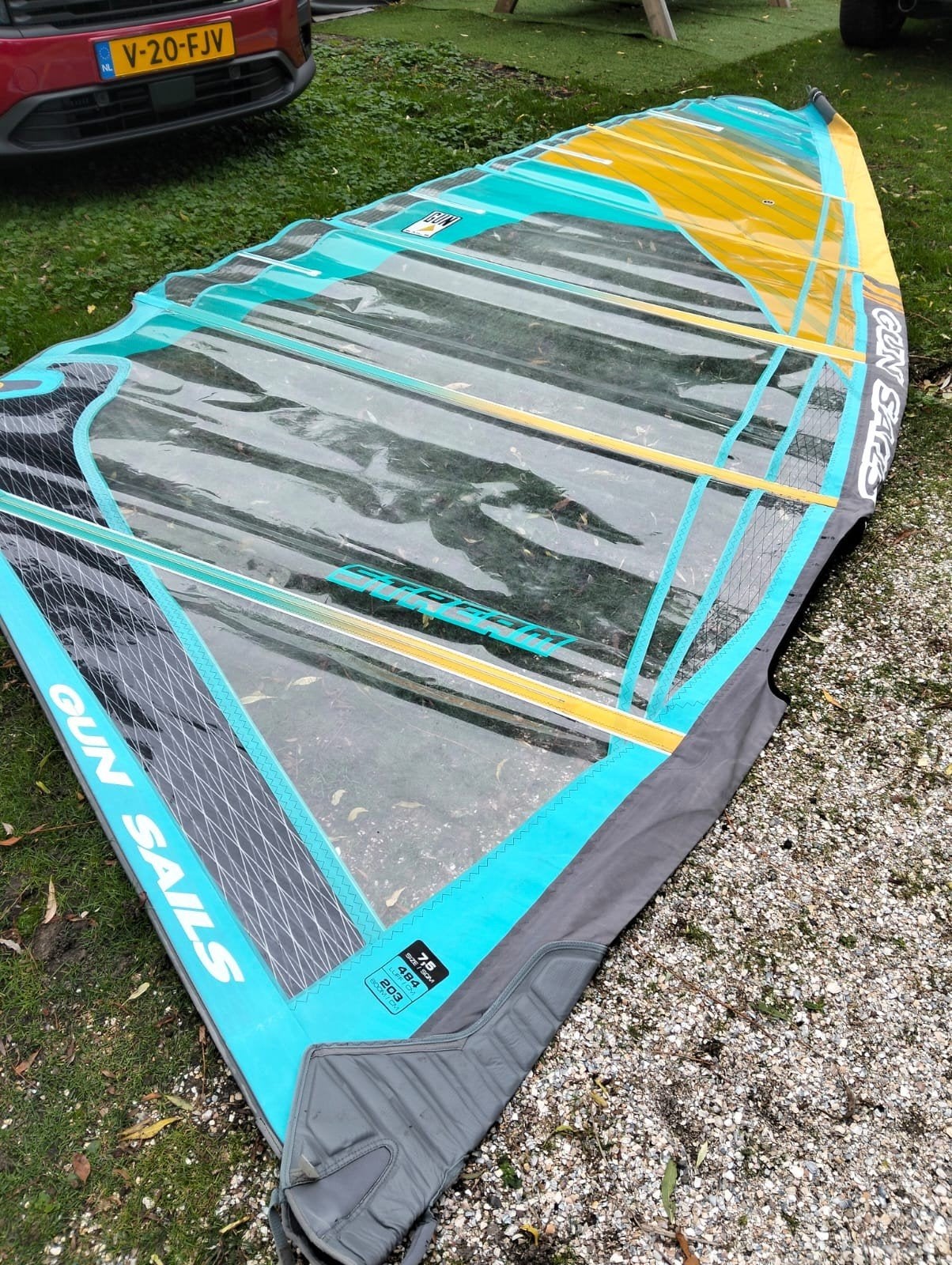 G.S.Stream 6.9 en 7.5 m2  N.S. Ram F12 7 m2, Watersport en Boten, Ophalen, 6.5 m² tot 8 m², Nvt, Gunsails