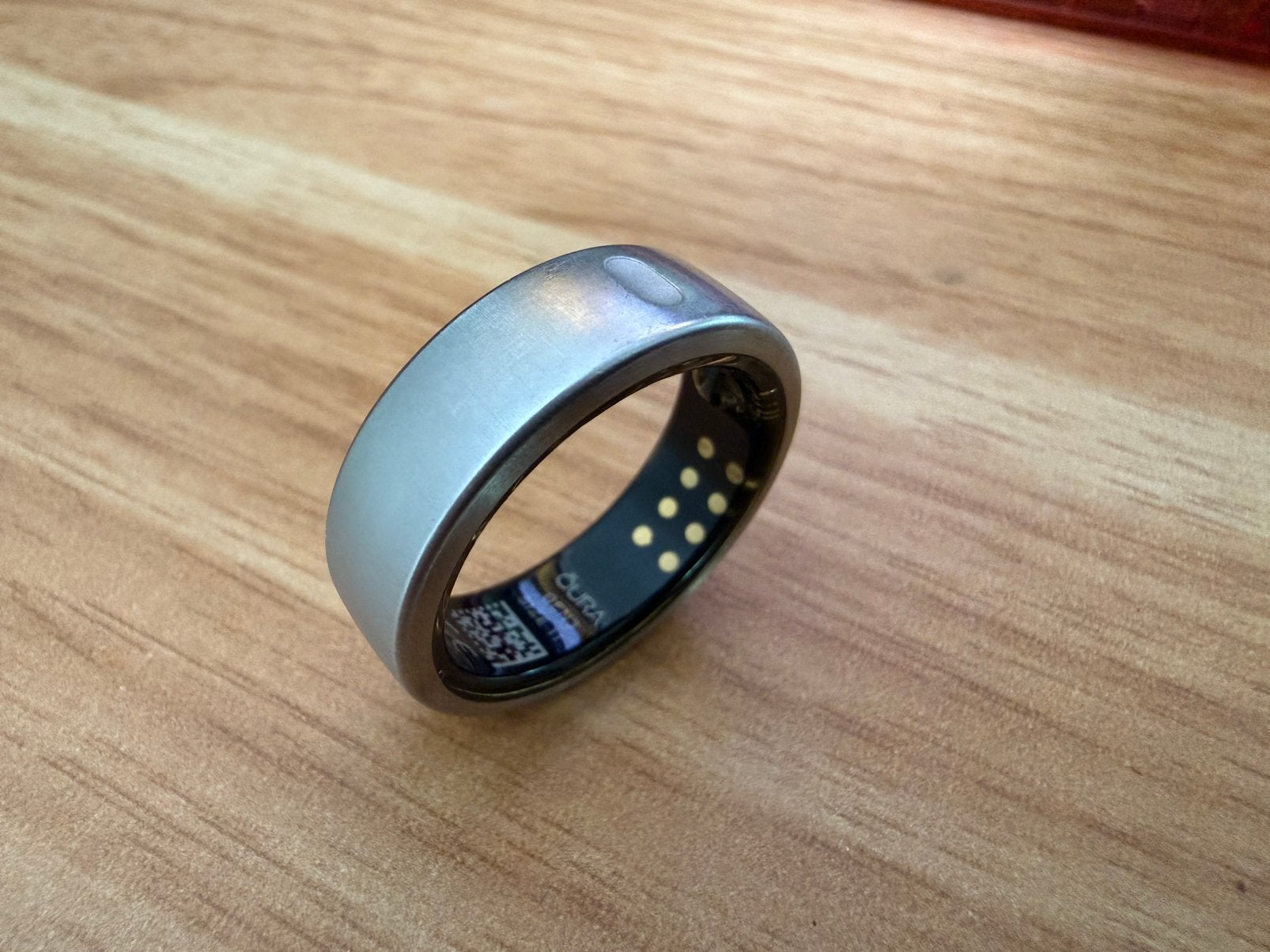 Oura Ring Gen 3 - maat 11 - Brushed Titanium, Gebruikt, Oura, IOS, Ophalen of Verzenden
