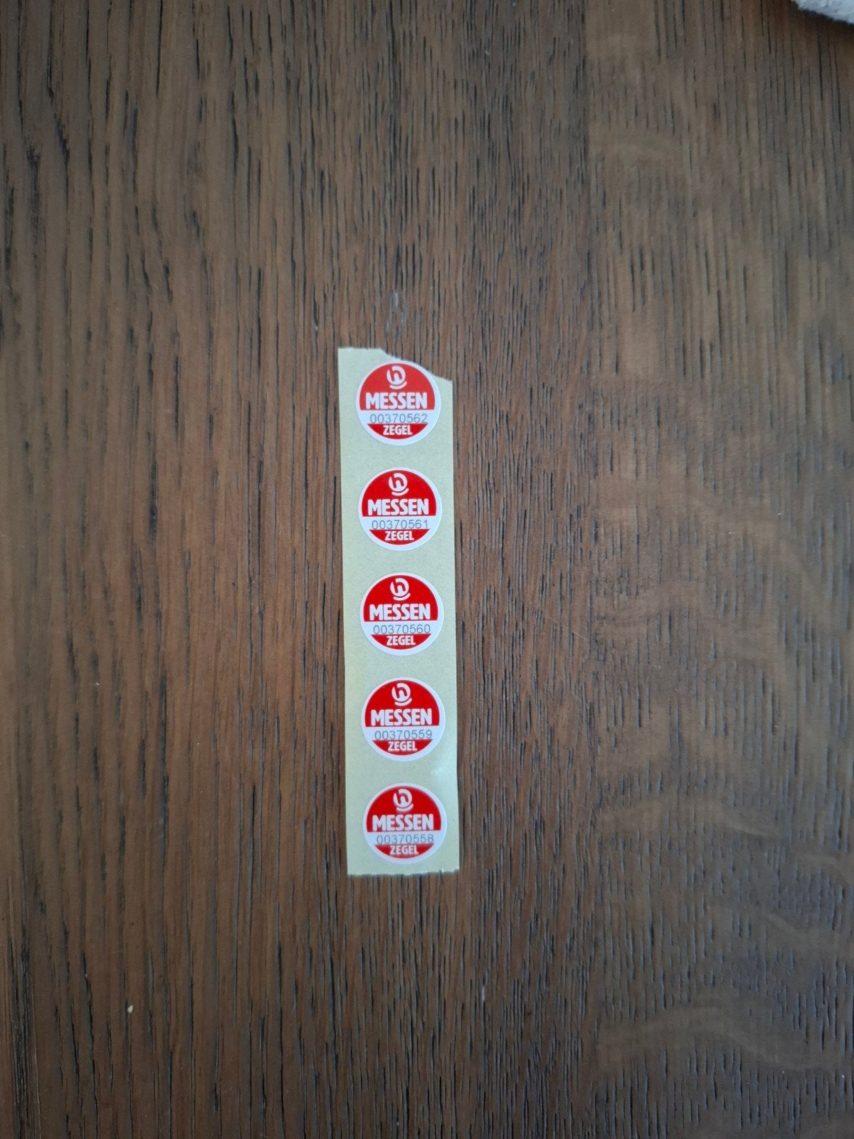5 messen zegels Hoogvliet, Ophalen of Verzenden, Winkel, Super of Benzinepomp, Zegels, Bonnen of Punten