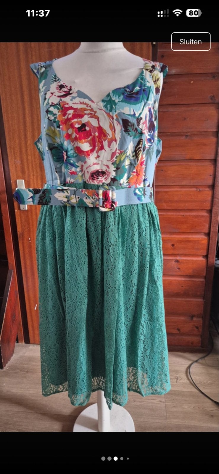 Nieuwe Banned Retro jurk met bloemenprint en kanten rok, Kleding | Dames, Jurken, Maat 46/48 (XL) of groter, Nieuw, Ophalen of Verzenden