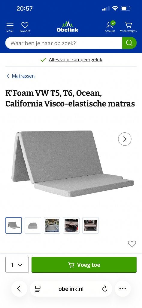 Topper voor camper T5 en T6, Caravans en Kamperen, Camper-accessoires, Ophalen of Verzenden, Zo goed als nieuw