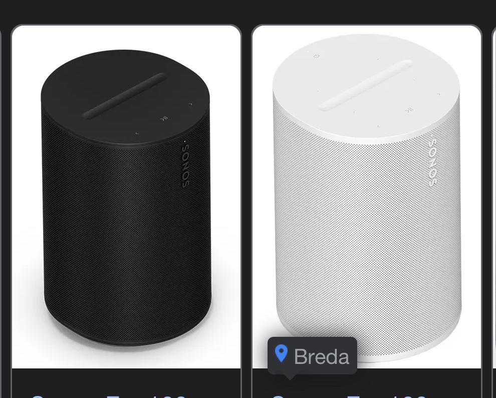 RUILEN zwarte voor witte Sonos era 100, Ophalen of Verzenden