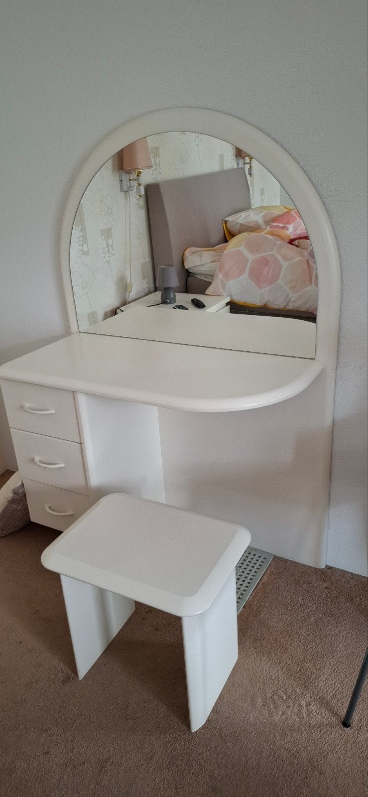 Kaptafel / make-up tafel met krukje, Ophalen, Zo goed als nieuw, 50 tot 100 cm, Minder dan 100 cm