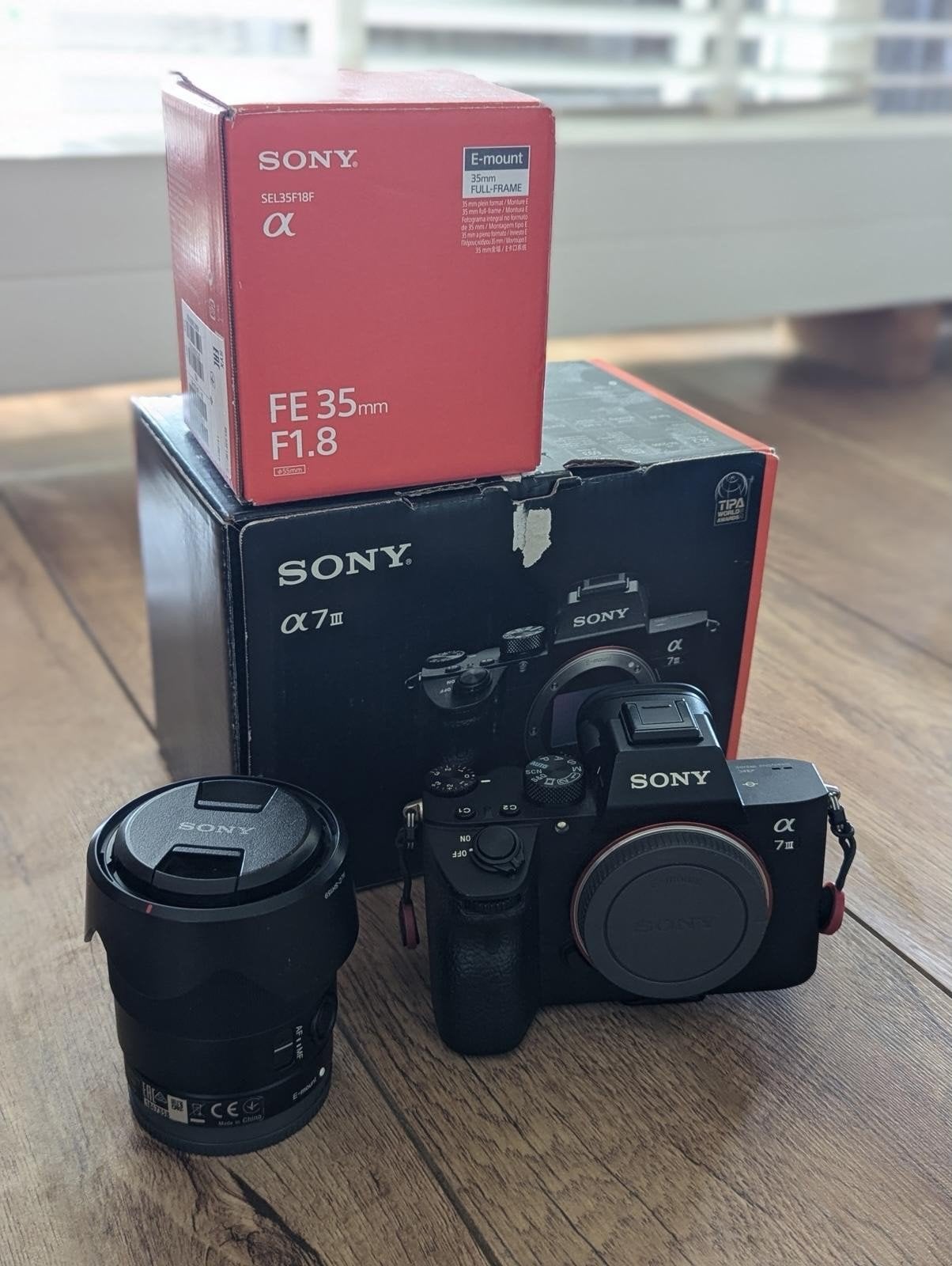Sony A7 iii camera met lens,  Sony tas en riem, Ophalen, Sony