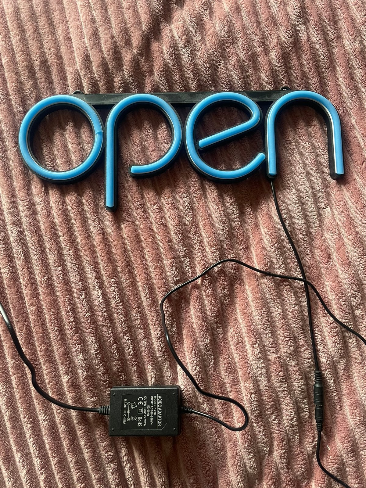 Open bordje led, Ophalen, Zo goed als nieuw, Reclamebord