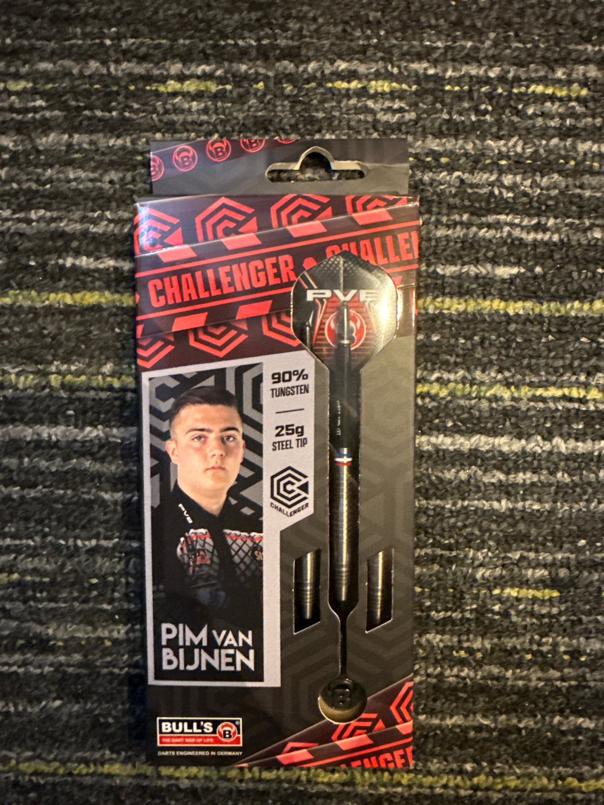 Bulls Darts Pim van Bijnen Challenger 90% Tungsten 25g, Sport en Fitness, Ophalen of Verzenden, Zo goed als nieuw, Pijlen