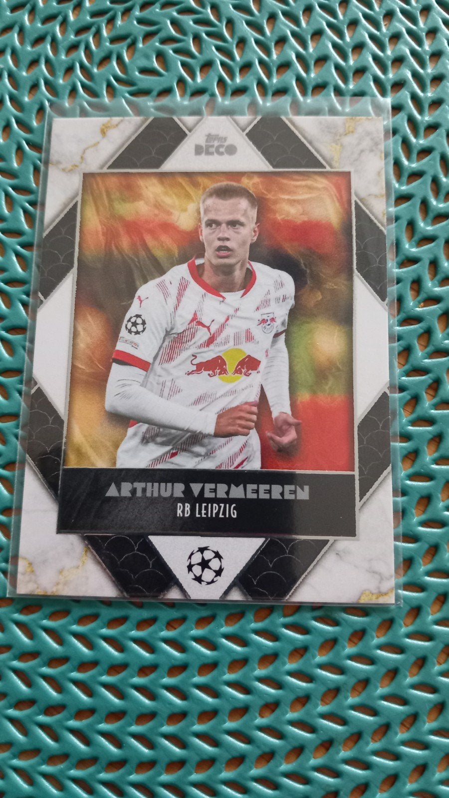 Arthur Vermeeren RB Leipzig Topps Deco Champions League, Verzenden, Zo goed als nieuw, Buitenlandse clubs, Spelerskaart