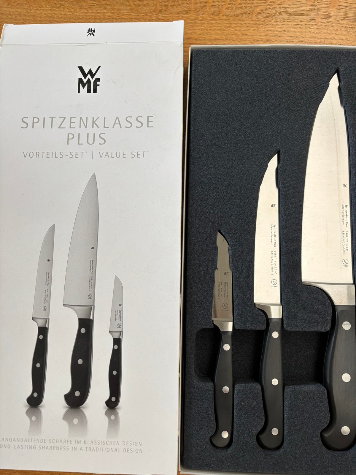 WMF Spitzenklasse Plus Messerset 3-delig, Ophalen of Verzenden, Nieuw, Rvs of Chroom