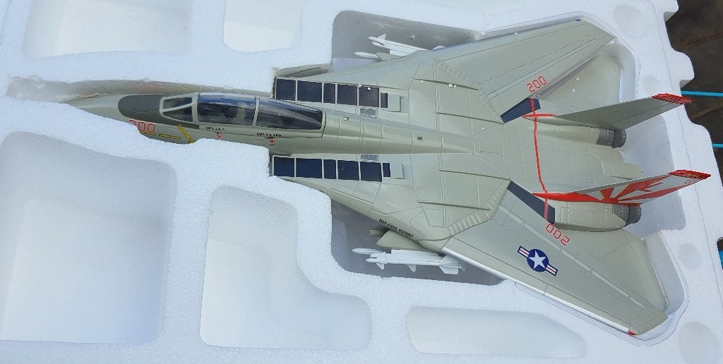 Franklin Mint Armour F14 Tomcat Snudowners 98037 ZGAN, Zo goed als nieuw, Groter dan 1:72, Vliegtuig, Ophalen