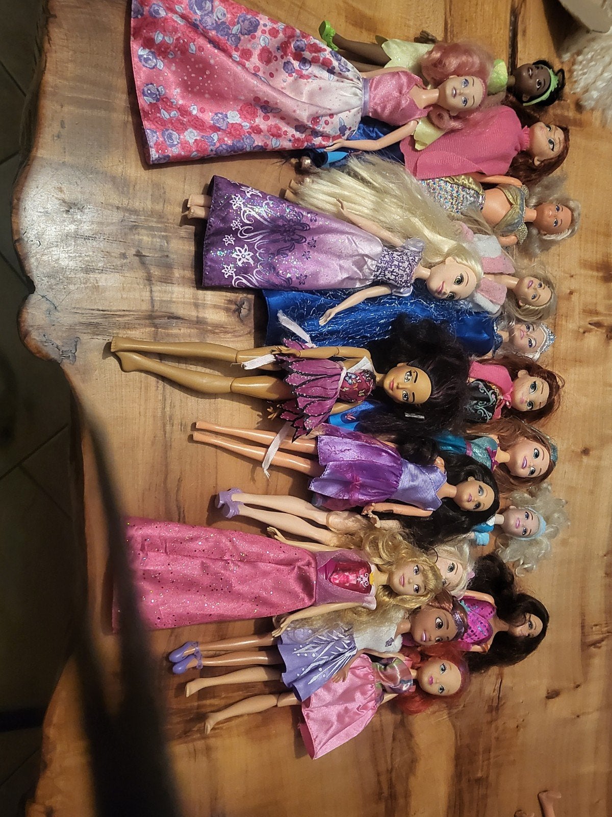Grote partij diverse poppen, waaronder Disney prinsessen, Ophalen of Verzenden, Gebruikt, Fashion Doll