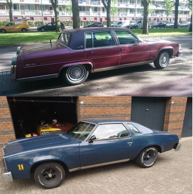 Chevrolet Malibu 4.1 Classic 1976 Cadillac Fleetwood 1980, Automaat, Achterwielaandrijving, Overige modellen, Blauw