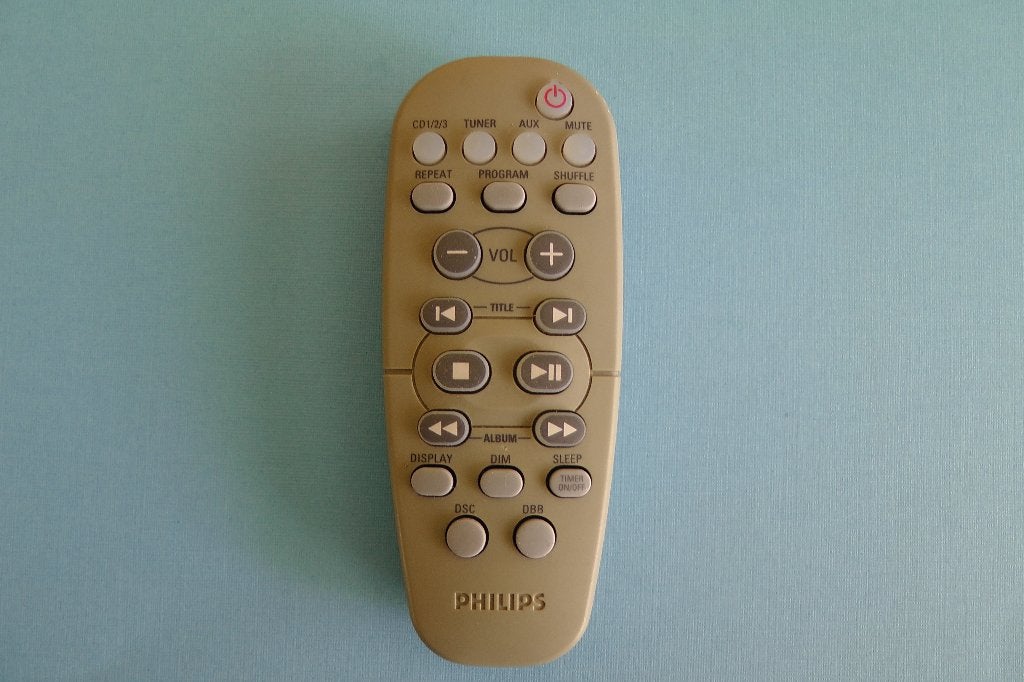 Philips afstandsbediening RC19621017 voor mini HiFi systeem, Ophalen of Verzenden, Gebruikt, Mediaspeler