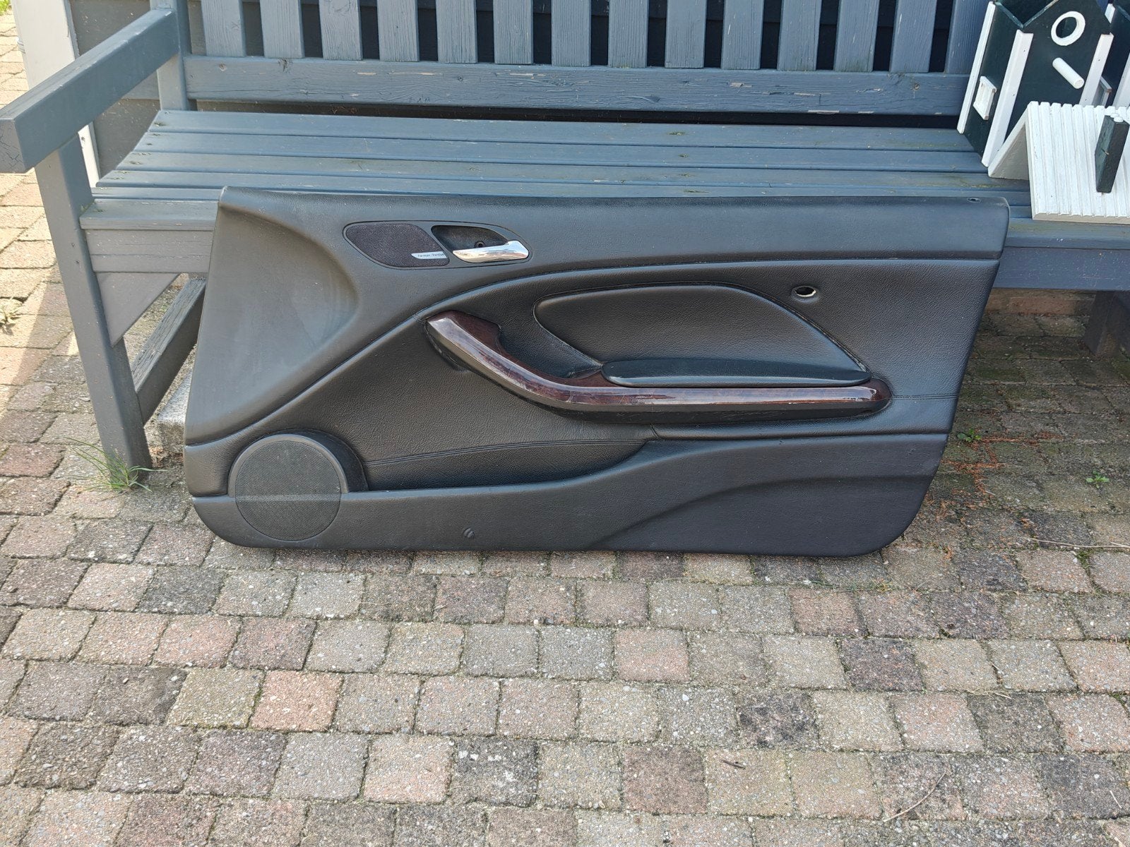 BMW E46 cabrio/coupe deurpaneel rechts zwart montanaleder, Gebruikt, Deur, Voor, Ophalen of Verzenden