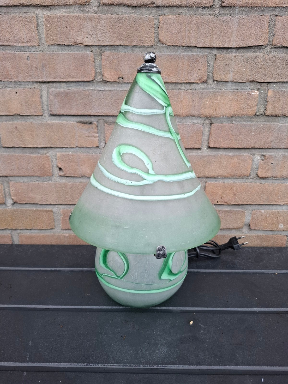 vintage kerst paddestoel lamp, Ophalen of Verzenden