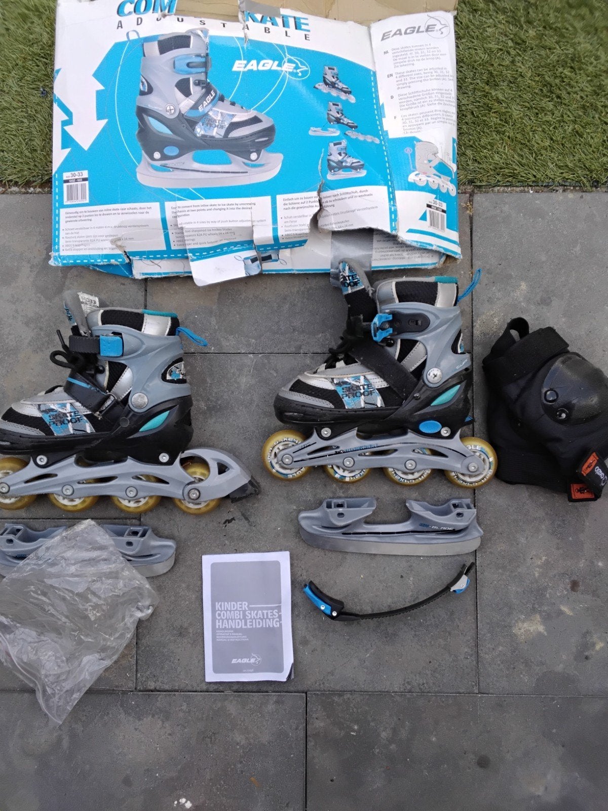 Eagle Combi Skates - Verstelbaar (maat 30 t/m 34, Sport en Fitness, Schaatsen, Ophalen, Gebruikt, Combinoren, Overige merken