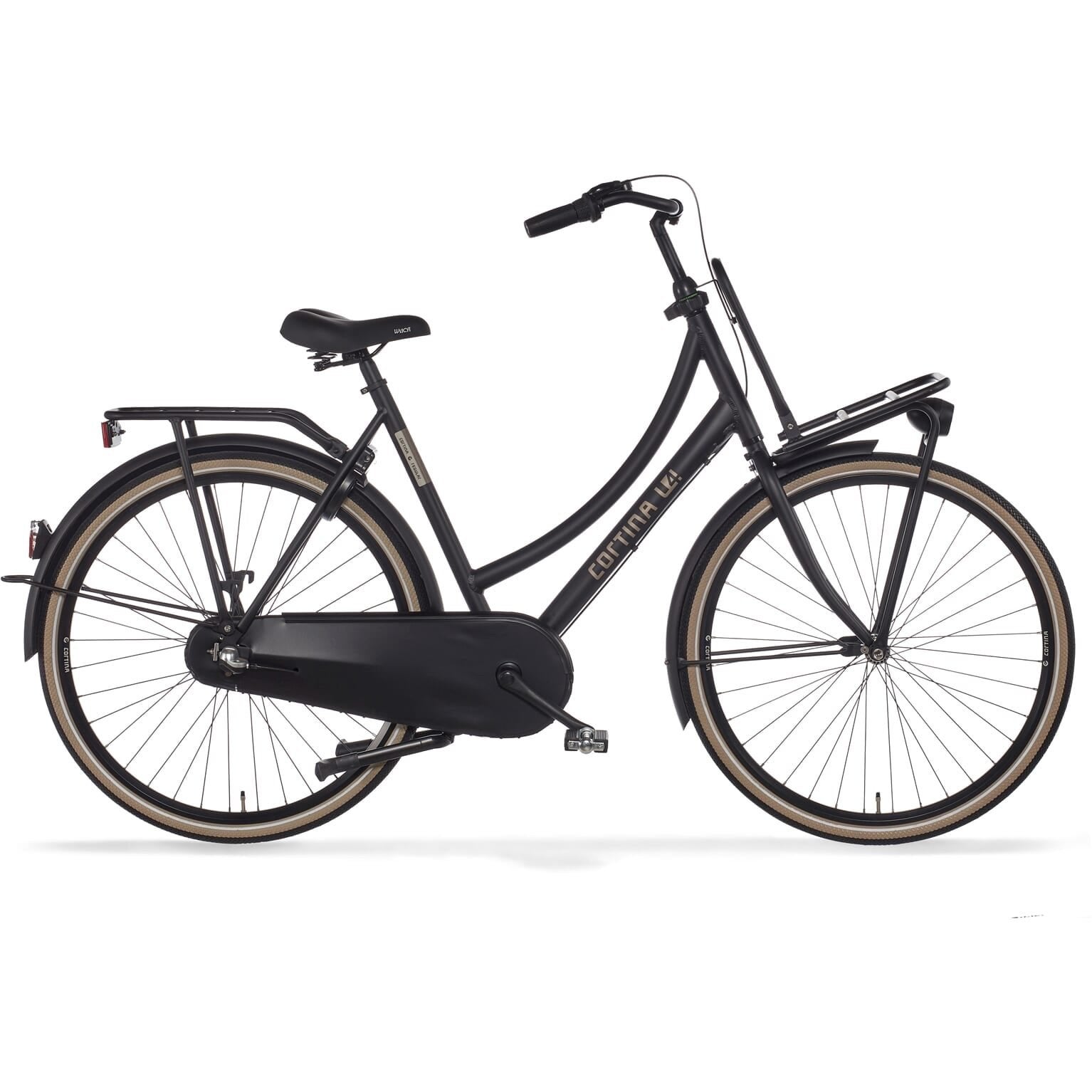 Cortina U4 Transportfiets Jet Black Matt NIEUW, Overige merken, Versnellingen, Nieuw, Trommelrem