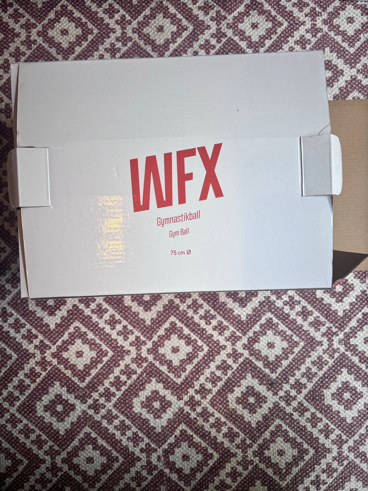 WFX Gymnastiekbal / Gym Ball 75 cm, Sport en Fitness, Fitnessmaterialen, Ophalen, Zo goed als nieuw, Buik, Fitnessbal