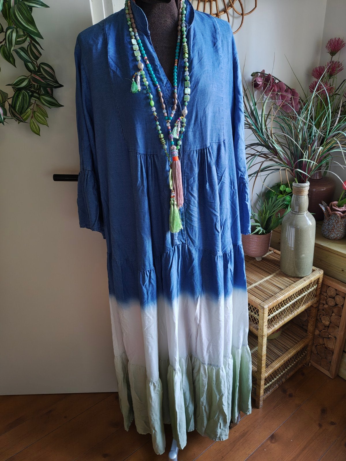 lange spijkerjurk jurk xl xxl, Kleding | Dames, Blauw, Maat 46/48 (XL) of groter, Ophalen of Verzenden, Zo goed als nieuw