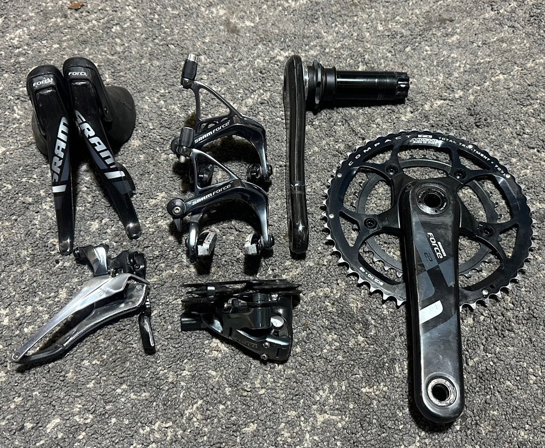 Sram force 22 groepset - compleet, Fietsen en Brommers, Fietsonderdelen, Ophalen of Verzenden, Zo goed als nieuw
