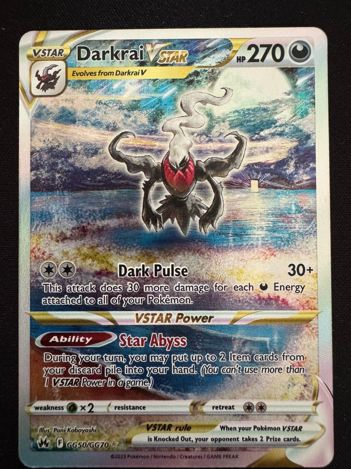 Darkrai VSTAR (CRZ GG50), Ophalen, Zo goed als nieuw