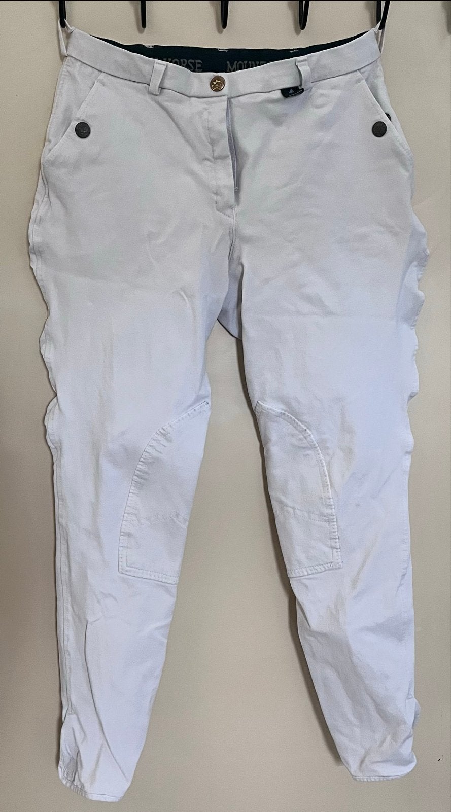 Witte-/ wedstrijd paardrijbroek maat 44 (valt klein), Dieren en Toebehoren, Ophalen of Verzenden, Zo goed als nieuw, Dressuur