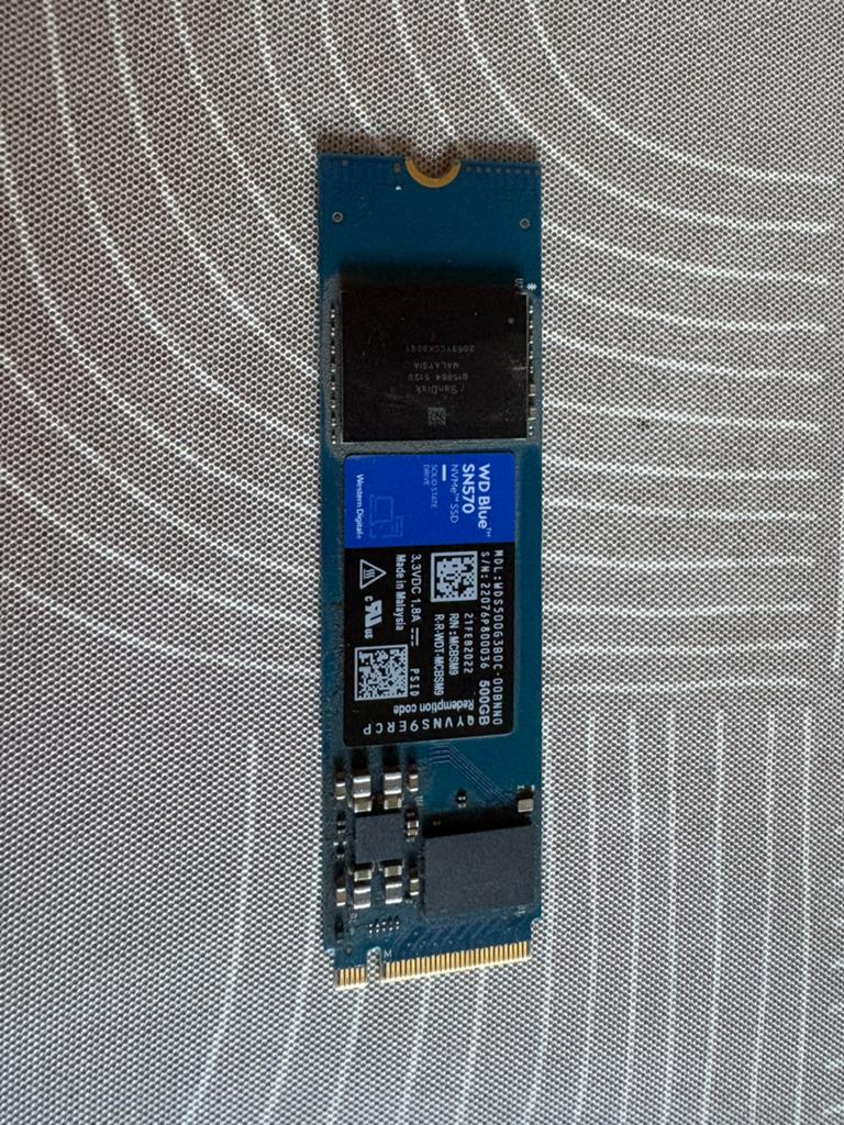 Wd blue 500gb ssd nvme, Intern, Gebruikt, 500gb, SSD
