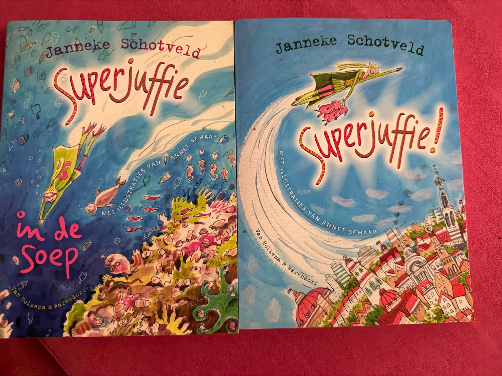 Superjuffie boeken: In de Soep en Superjuffie!, Ophalen of Verzenden, Gelezen, Fictie algemeen