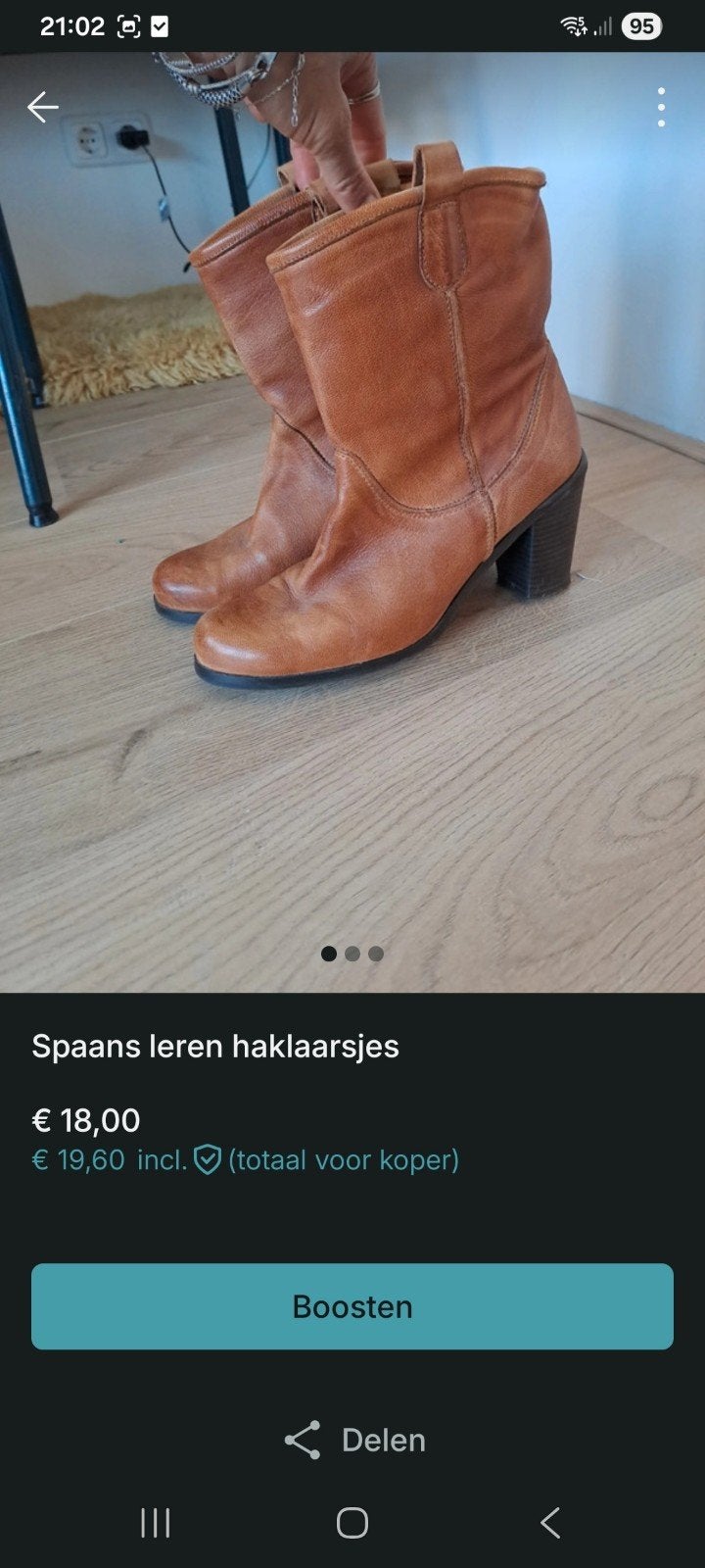 spaans leren laarsjes, Bruin, Lage of Enkellaarzen, Ophalen of Verzenden, Gedragen
