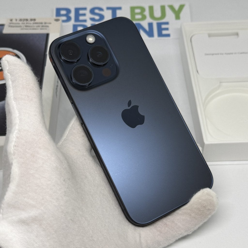 iPhone 15 pro 256GB blauw /krasvrij /87% batt /garantie, 256 GB, Apple, Blauw, 87 %