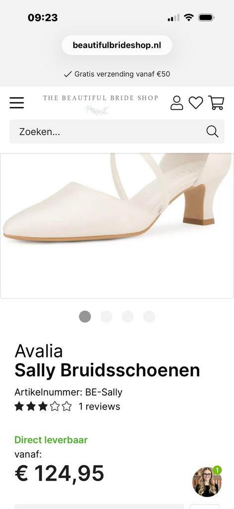 Nieuwe ivoor kleurige bruidschoene maat 38, Ophalen of Verzenden, Zo goed als nieuw, Overige kleuren, Schoenen