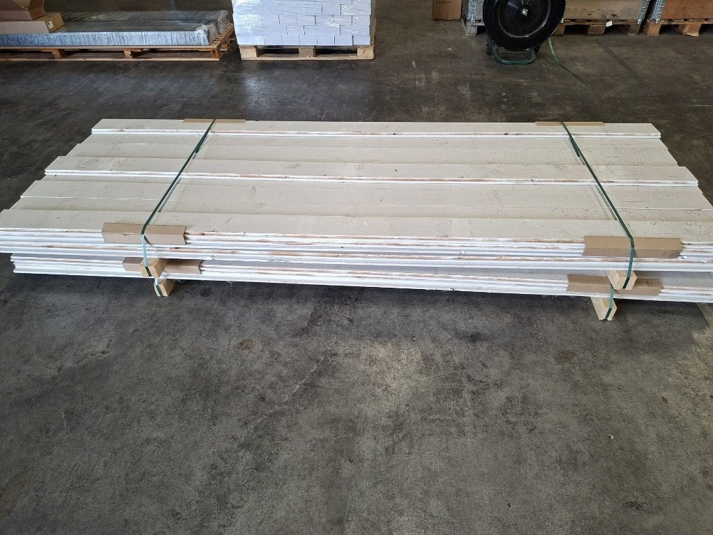 Deens rabatplank 22x140x3000mm, Red Class Wit gegrond, Ophalen, Minder dan 25 mm, Nieuw, Plank