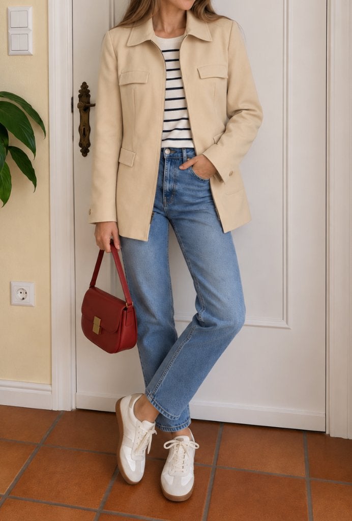 COPINES blazer/jasje beige maat 38, Maat 38/40 (M), Beige, Copines, Ophalen of Verzenden