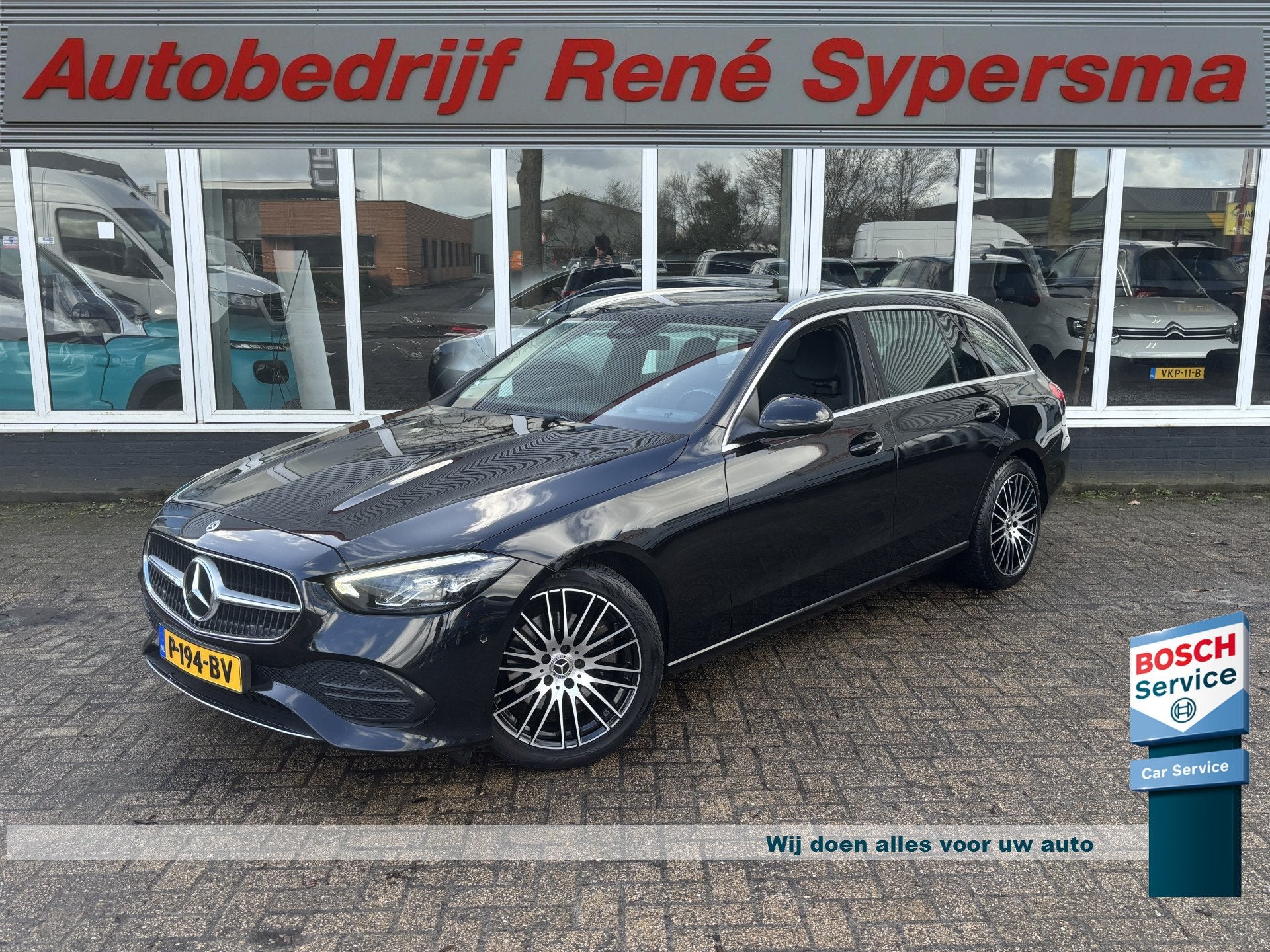 Mercedes-Benz C-Klasse Estate 220 d 4MATIC Luxury Line | Ink, Automaat, Automatische klimaatregeling, Leder en Stof, Zwart