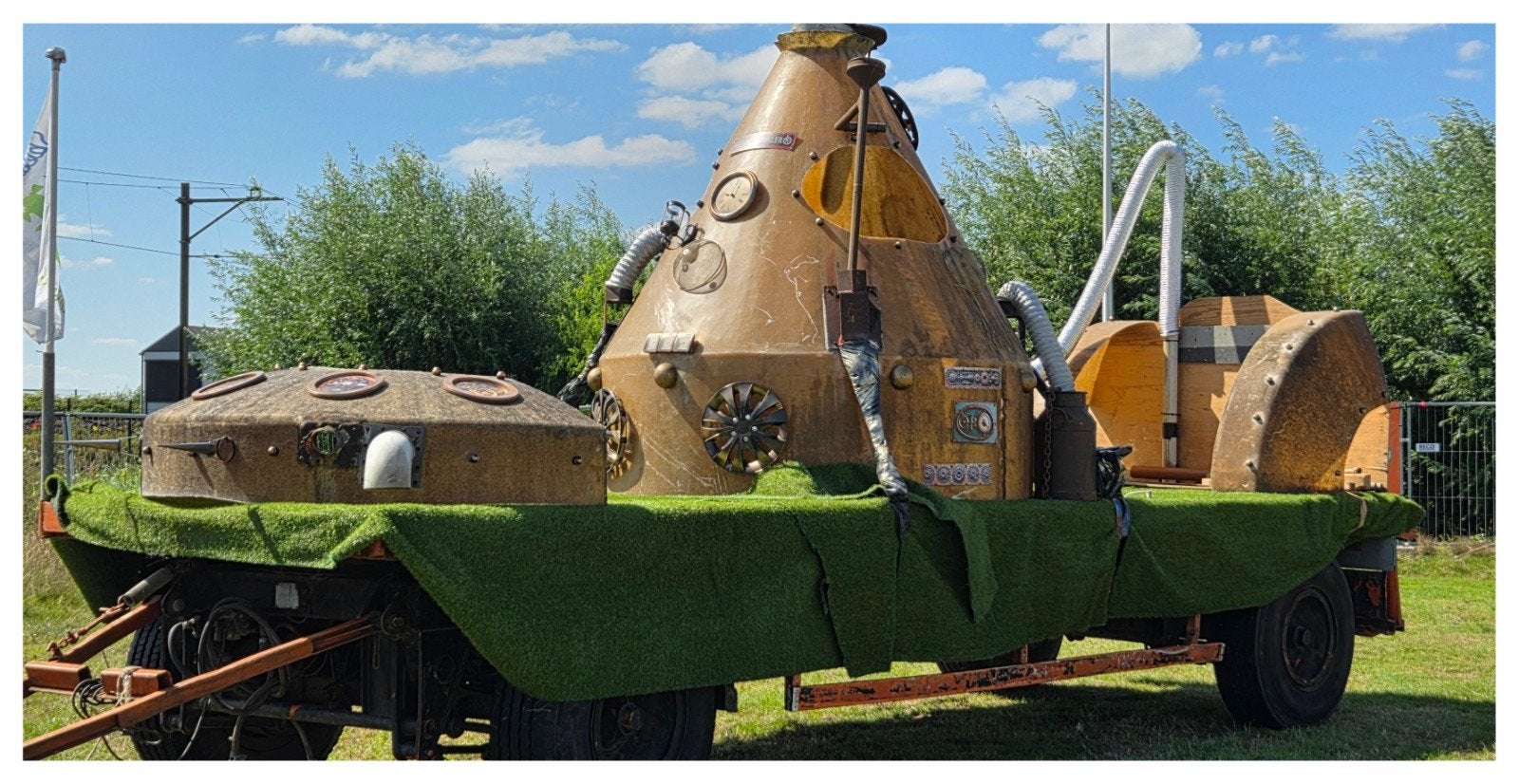 Decorstuk tijdmachine, tijdcapsule, steampunk, carnaval, Ophalen, Gebruikt, Overige typen, Fantasy