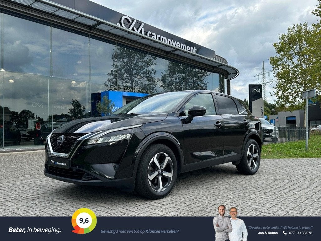 Nissan QASHQAI 1.3 MHEV Aut. N-Connecta I Camera I Navi I Le, Auto's, Automaat, Automatische klimaatregeling, Stof, Zwart