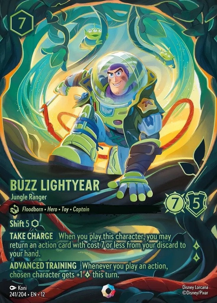 Disney Lorcana - Wilds Unknown - 012-241 - Buzz Lightyear, Ophalen, Nieuw, Losse kaart, Foil