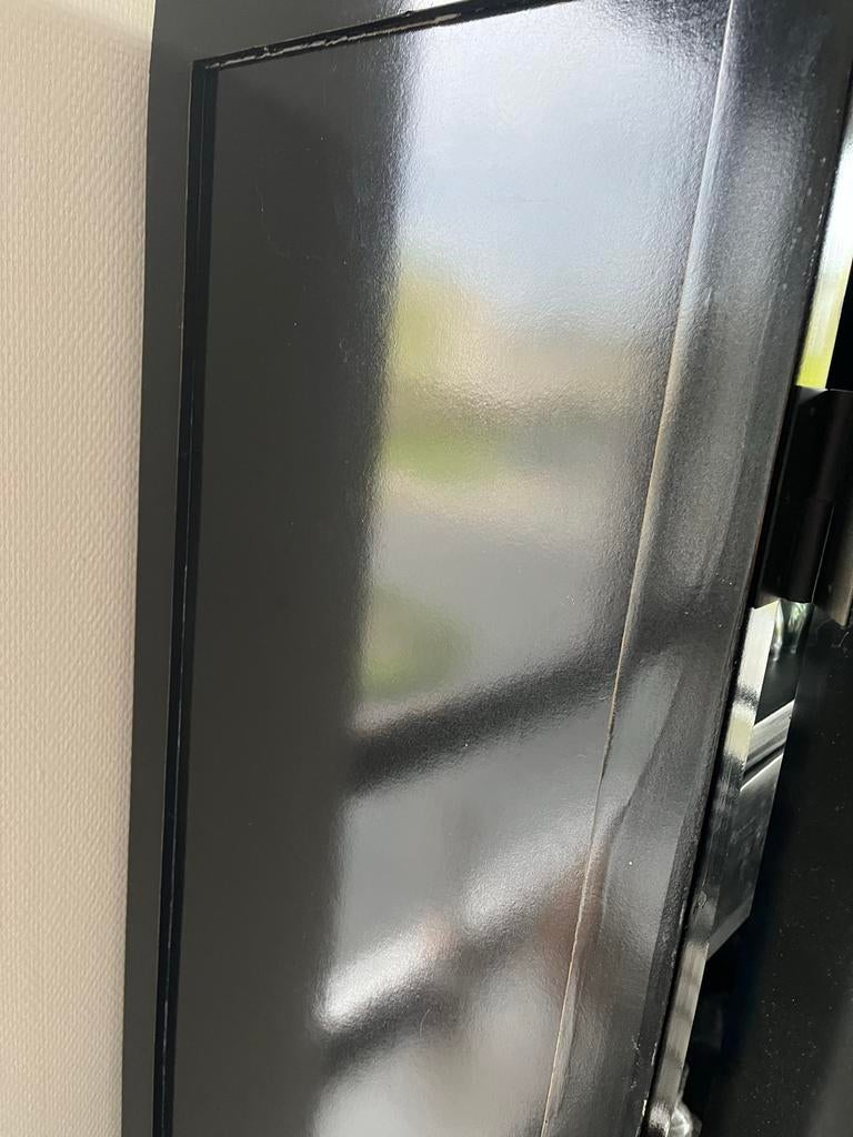 Zwarte Chinese kast met dubbele deuren en slot, Huis en Inrichting, Kasten | Overige, Ophalen, Gebruikt