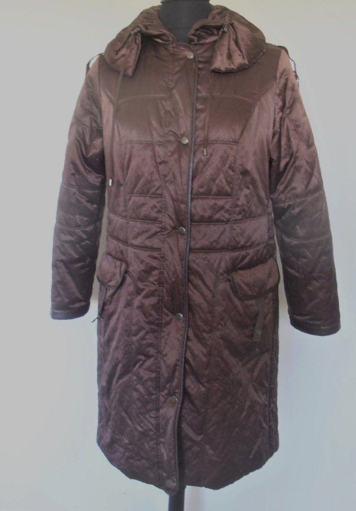 Marina Rinaldi prachtige bruine gewatteerde winter jas - 44, Kleding | Dames, Bruin, Verzenden, Maat 42/44 (L), Zo goed als nieuw